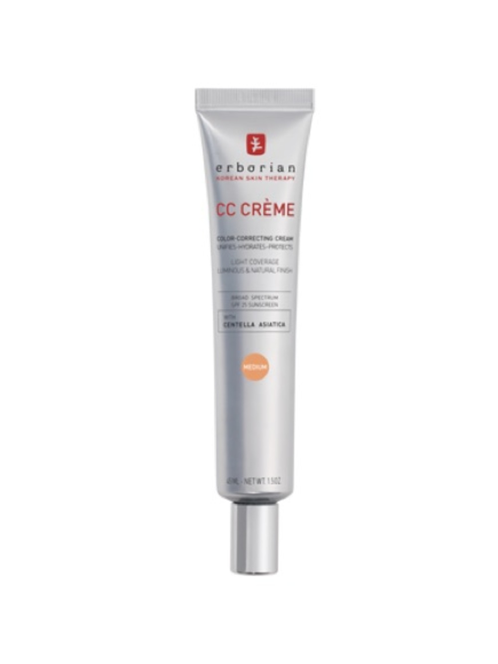 NWT ERBORIAN CC Cream 1.5oz Medium with SPF 25 Centella Asiatica